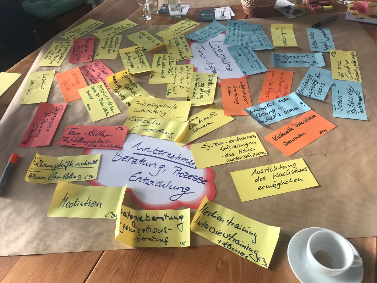 Workshop mit Moderationskarten